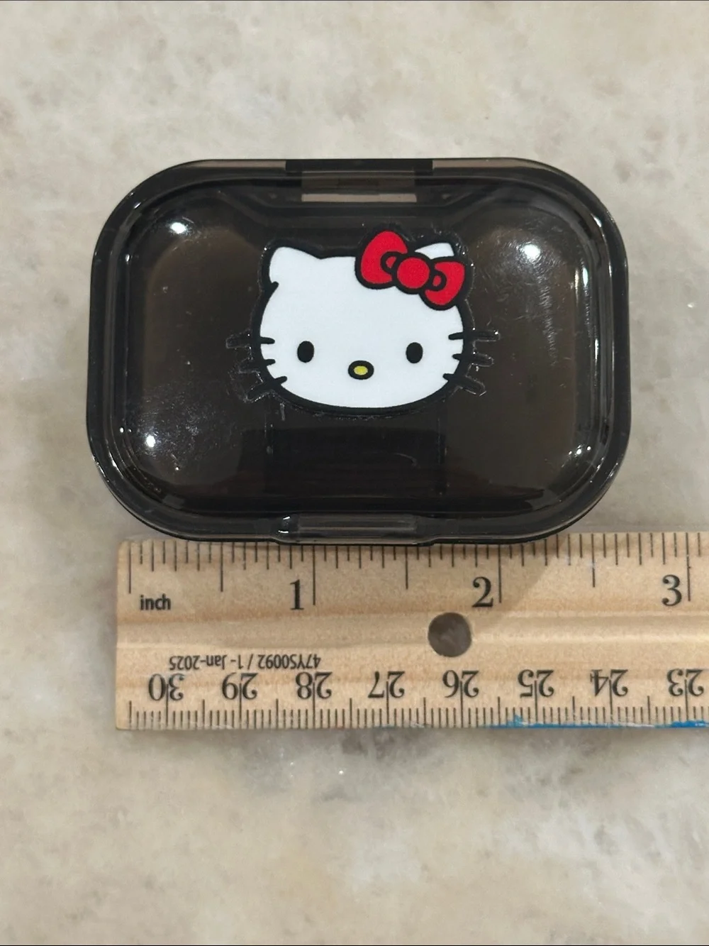 Hello Kitty Brown Smoky Three-Compartment Pill Box